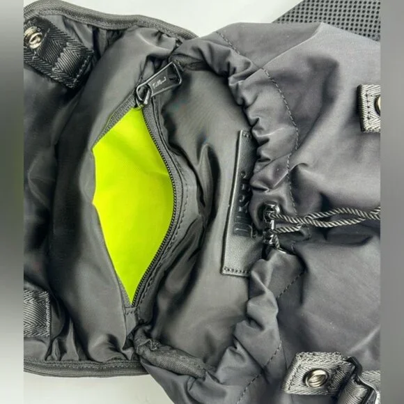 🆕 DIESEL 🧿 NWOT Black Nylon Monogrammed Backpack - Picture 10 of 13